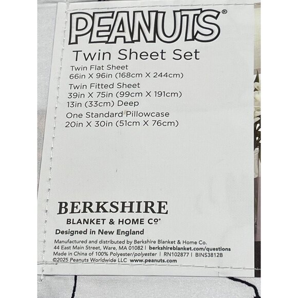 Peanuts Halloween Twin Sheet Set With Snoopy & Woodstock Design By Berkshire - Picture 2 of 5